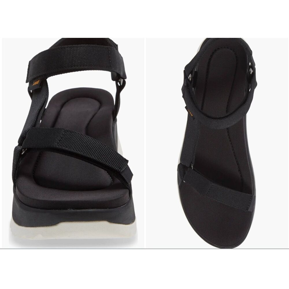 Teva Jadito Universal Sandal Women's Size 10 Black/White Platform